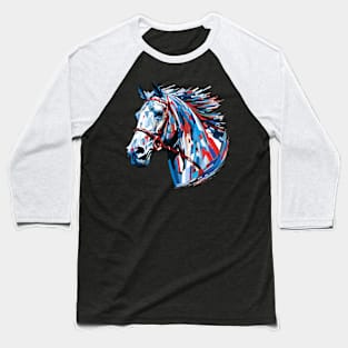 Horse Animal Freedom World Nature Beauty Abstract Baseball T-Shirt